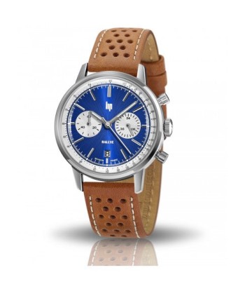 Montre Lip - Rallye 38mm bleue de pas cher