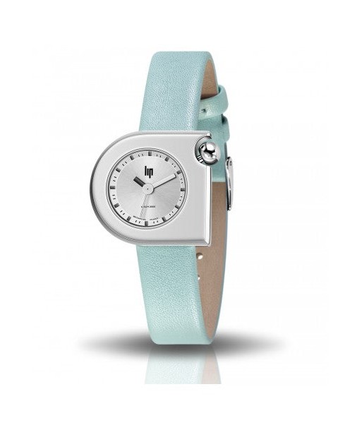 Montre Lip - Mach 2000 mini bracelet cuir bleu ou a consommer sur place