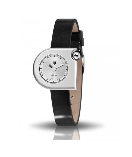 Montre Lip - Mach 2000 mini bracelet cuir noir suggérées chez