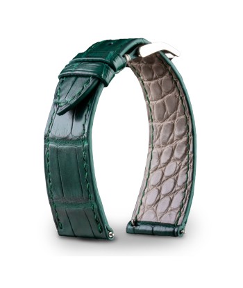 Bracelet montre cuir - Anatole Baker - Alligator vert livraison et retour toujours gratuits