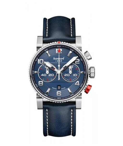 Montre Hanhart 1882 - Primus Racer Acier Bleu livraison et retour toujours gratuits