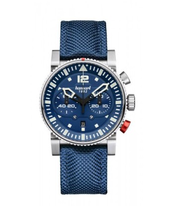 Montre Hanhart 1882 - Primus Pilot Acier Bleu la livraison gratuite