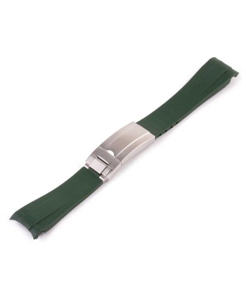 Rolex – Bracelet montre intégré caoutchouc 20mm avec boucle générique – Rubber (noir, marron, bleu, vert...) basket pas cher