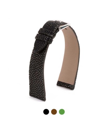 Bracelet "Retro" - Bracelet montre cuir - Galuchat (noir, marron, vert) soldes