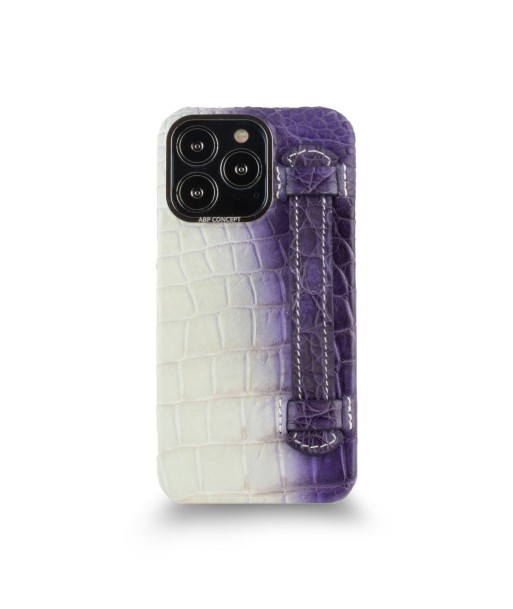 Vente exclusive - Coque cuir "strap case" Himalaya pour iPhone 13 Pro - Crocodile Himalaya violet votre restaurant rapide dans 