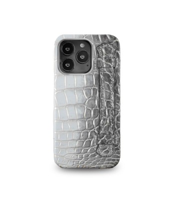 Coque cuir " Strap case " Himalaya pour iPhone 15, 14 & 13 Pro & Pro Max - Alligator / Crocodile d'Europe débarque