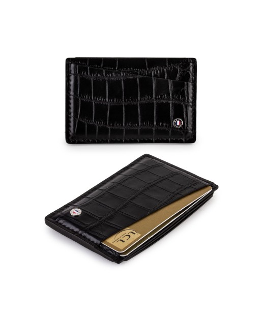 Etui cartes bancaires classique "Essential Black Alligator" ouvre sa boutique