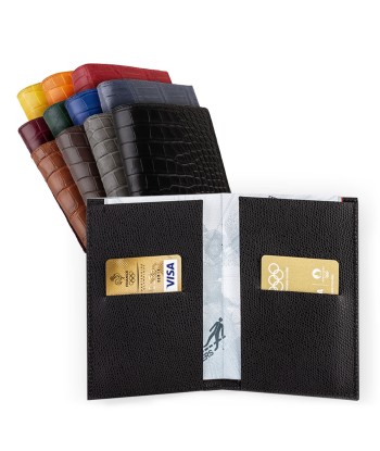 Etui à Passeport en cuir "Essential" - Alligator (noir, bleu, vert, marron, orange...) En savoir plus