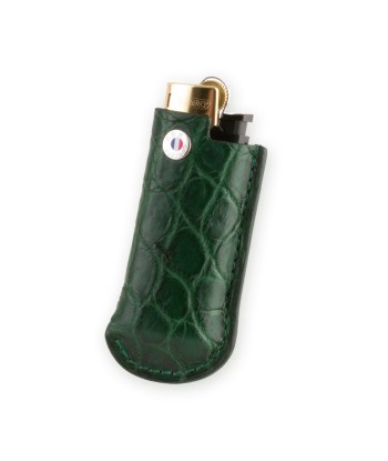 Briquet et son étui cuir "Essential" - Alligator (noir, bleu, vert, marron, orange...) online