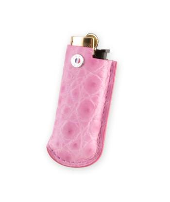 Briquet et son étui cuir "Essential" - Alligator (noir, bleu, vert, marron, orange...) online