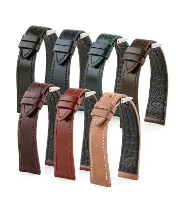 Bracelet pour montre cuir - Cordovan (noir, bleu, vert, marron, bordeaux) vente chaude votre 