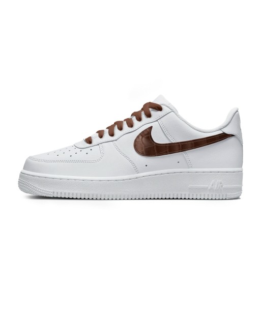 Sneakers Nike Air force 1  - Custom Swoosh cuir - Alligator Profitez des Offres !