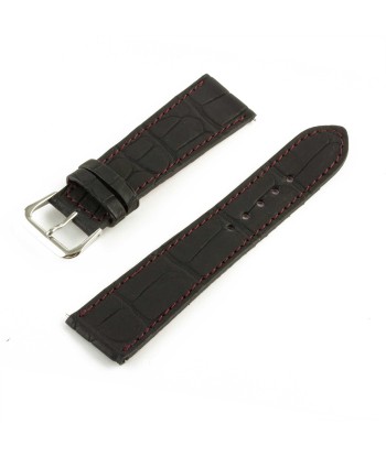 Bracelet montre "Solo" Alligator - Largeur 22mm / Taille M (n° 8) soldes