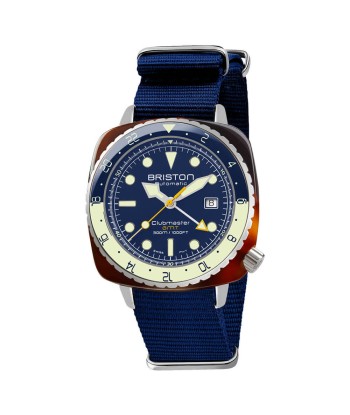 MONTRE BRISTON - CLUBMASTER DIVER PRO GMT ACÉTATE – BLEU pas chere