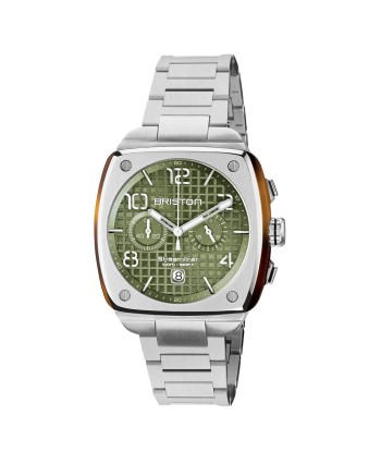 MONTRE BRISTON - STREAMLINER URBAN CHRONO ACIER ET ACÉTATE – VERT OLIVE Les magasins à Paris