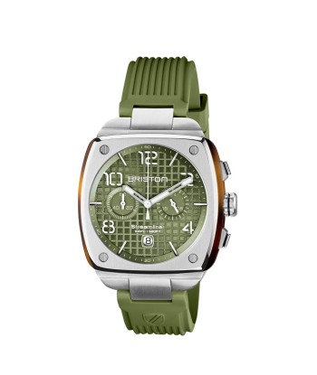 MONTRE BRISTON - STREAMLINER URBAN CHRONO ACIER ET ACÉTATE – VERT OLIVE Les magasins à Paris