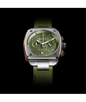 MONTRE BRISTON - STREAMLINER URBAN CHRONO ACIER ET ACÉTATE – VERT OLIVE Les magasins à Paris