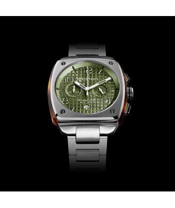 MONTRE BRISTON - STREAMLINER URBAN CHRONO ACIER ET ACÉTATE – VERT OLIVE Les magasins à Paris