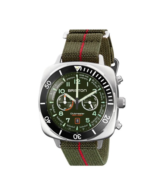 MONTRE BRISTON - CLUBMASTER OUTDOOR ACIER – VERT outlet