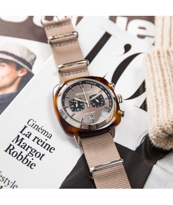 MONTRE BRISTON - CLUBMASTER SPORT ACÉTATE - TAUPE pas cher