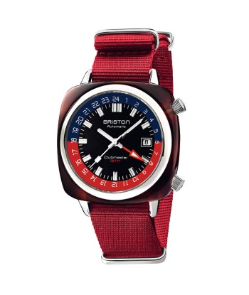 MONTRE BRISTON - CLUBMASTER TRAVELER GMT ACÉTATE – ROUGE de votre