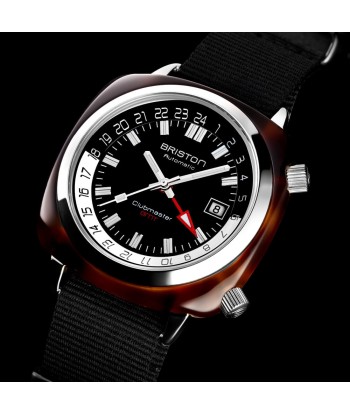 MONTRE BRISTON - CLUBMASTER TRAVELER GMT ACÉTATE – NOIR pas cheres