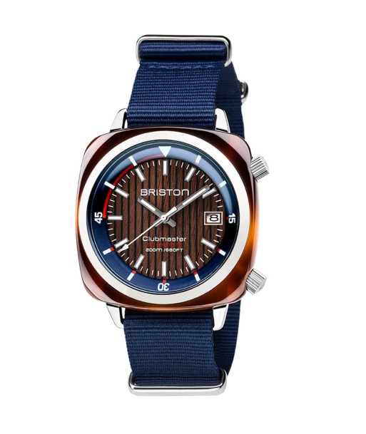 MONTRE BRISTON - CLUBMASTER DIVER YACHTING ACÉTATE – BLEU MARINE s'inspire de l'anatomie humaine