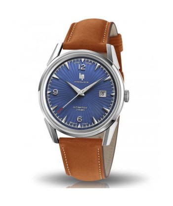 Lip watch - Himalaya 40mm automatic blue sunburst dial leather strap de votre