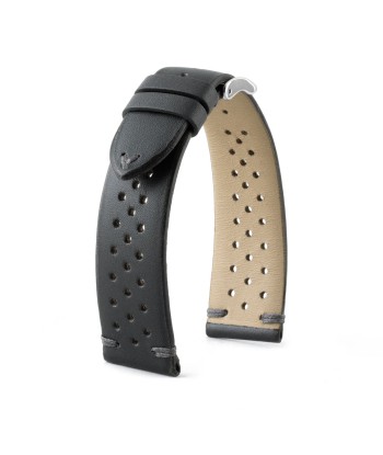 ​Vintage "Driver" strap - Leather watch band - Calf (black, grey, brown, blue, red, green, kaki) Les magasins à Paris et en Île-de-France