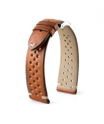 ​Vintage "Driver" strap - Leather watch band - Calf (black, grey, brown, blue, red, green, kaki) Les magasins à Paris et en Île-de-France