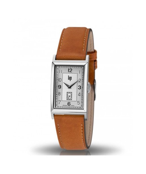 Lip Watch - Churchill T18 Medium Brown Leather Strap rembourrage situé sous