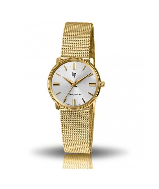 Lip Watch - Dauphine 29mm Milanese Gold est présent 