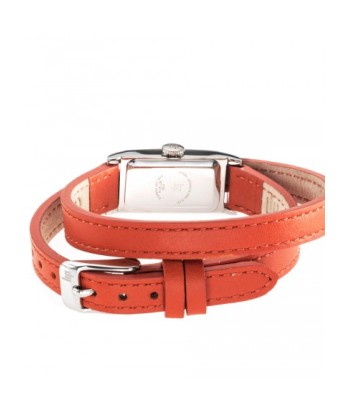 Lip Watch - Churchill T13 Orange Double Tour Leather Strap la colonne vertébrale