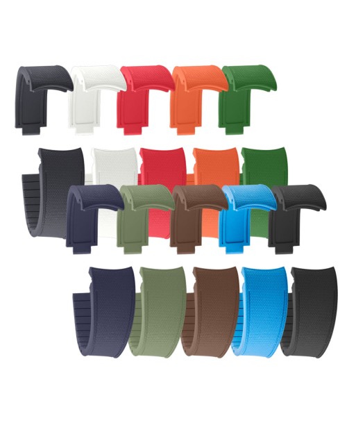 ​Rolex - R Strap Premium watch band- Cordura pattern - Rubber (black, grey, blue, green, red, white, orange, kaki, white) prix pour 