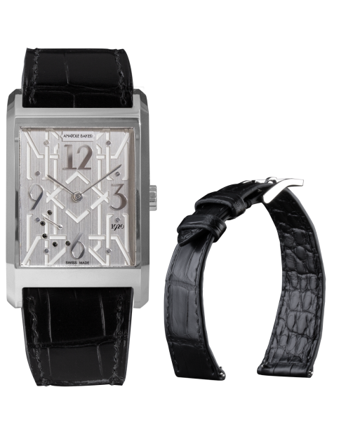 ANATOLE BAKER 1920 watch - Dandy black diamonds - Black alligator strap Dans la société mordern