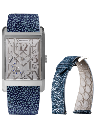 Leather watch band - Anatole Baker - Blue stingray pour bénéficier 