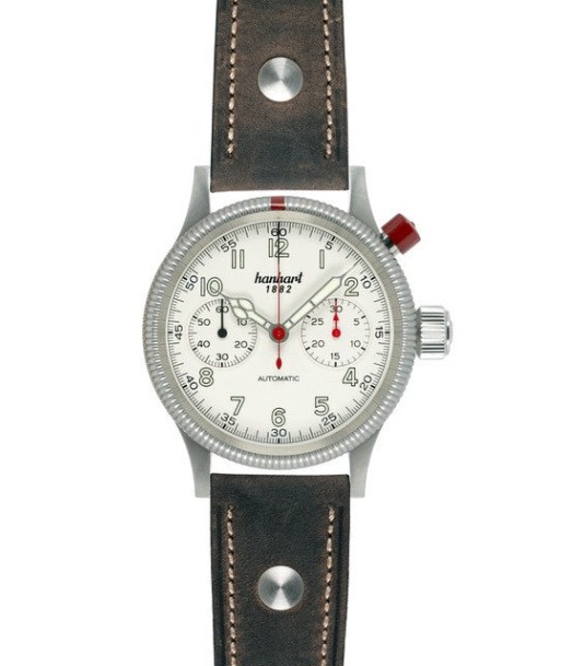 Hanhart 1882 Watch - Pioneer Mk I off white stitching Pour