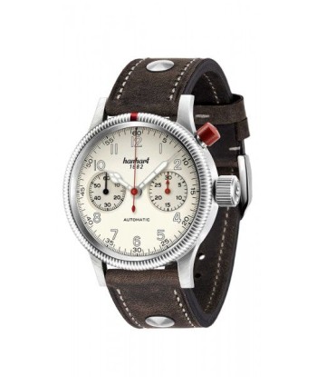 Hanhart 1882 Watch - Pioneer Mk I off white stitching Pour