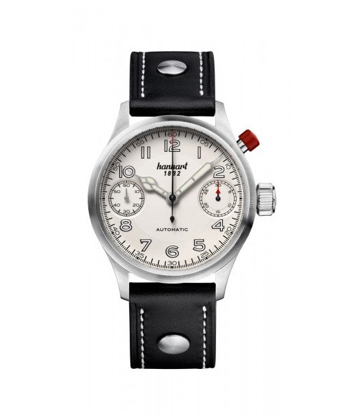 Hanhart 1882 Watch - Pioneer MonoScope Silver, Smooth Bezel d'Europe débarque