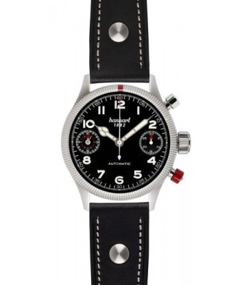 Hanhart 1882 Watch - Pioneer TwinDicator Black, fluted bezel Vous souhaitez 