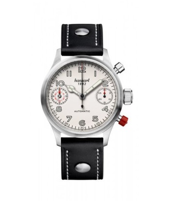 Hanhart 1882 Watch - Pioneer TwinDicator Ecru Stitching, smooth bezel sélection de produits