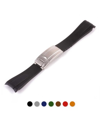 ​Rolex - Rubber integrated watch band in 20mm with generic clasp (black, brown, blue, green...) solde