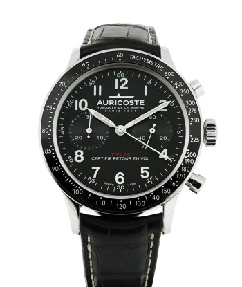 Auricoste Watch - Flyback Chronograph Type 20 Black Tachymeter Subdials 2 - 3 jours ouvrés.