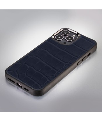 iPhone "Sport case" with leather cover - iPhone 15 & 14 ( all models ) - Genuine alligator brillant des détails fins