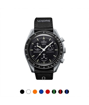 Omega - Rubber B strap for Speedmaster MoonSwatch - Tang buckle series paiement sécurisé