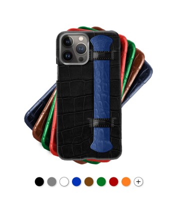 Leather iPhone "Strap case" / cover - iPhone 15 14 & 13 ( All models ) - Genuine alligator shop