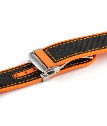 Omega Speedmaster / Seamaster - Integrated rubber watch band - Stitched with cordura effect (black, blue, red, orange) shop