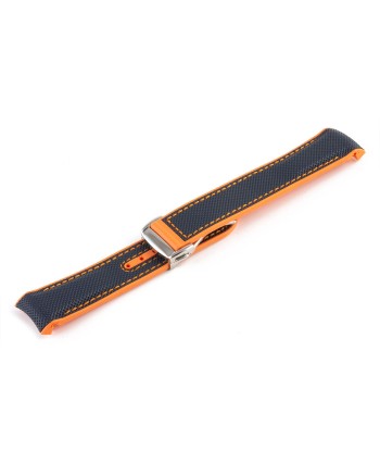 Omega Speedmaster / Seamaster - Integrated rubber watch band - Stitched with cordura effect (black, blue, red, orange) shop