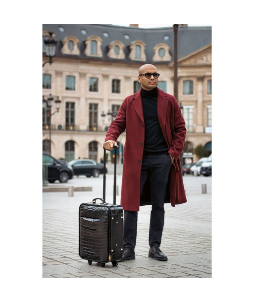 Leather suitcase  - Black alligator l'achat 