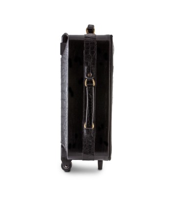 Leather suitcase  - Black alligator l'achat 